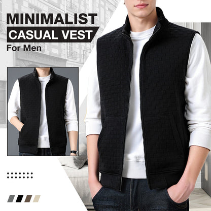💪Men's Solid Color Simple Casual Vest — 🔪Stab-Proof Design