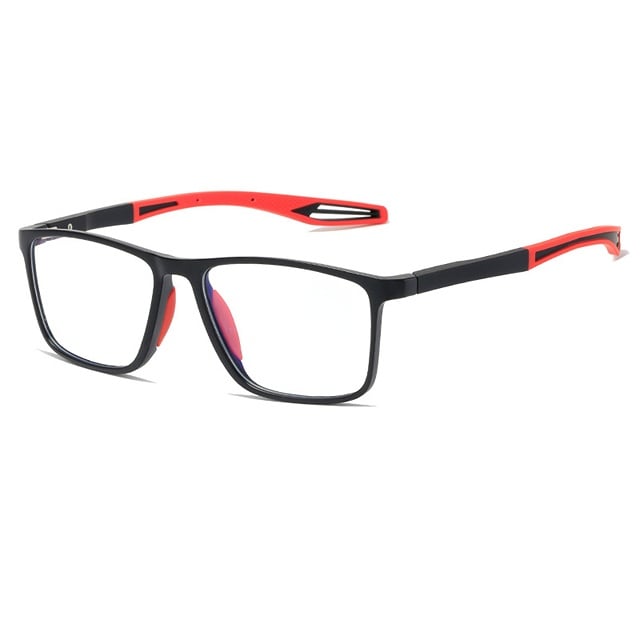 Red smart progressive bifocal glasses product view