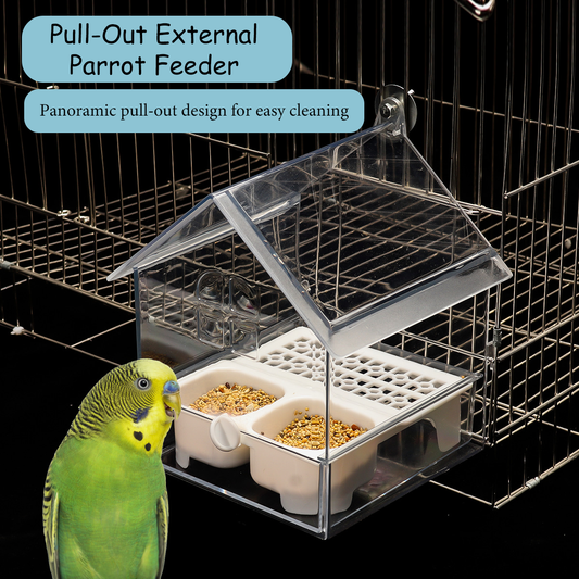 🔥HOT SALE (50% OFF)🔥Pull-Out External Parrot Feeder