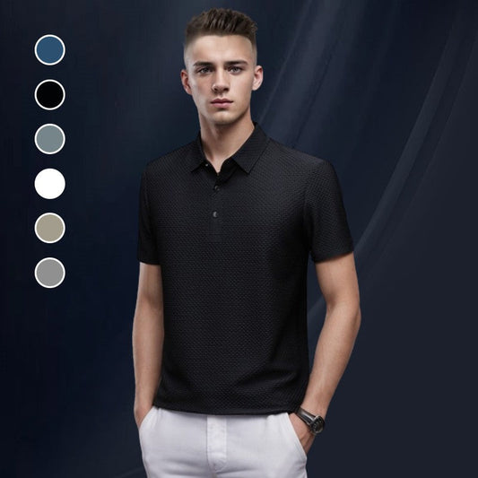 Men's Quick Dry Breathable Silk Polo Shirt