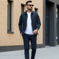 Men’s Casual Solid Color 2-Piece Set – Jacket & Pants