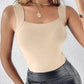 Women’s U Neck Thermal Tank Tops with Built-In Bra