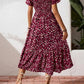 ✨Square Neck Floral Midi Dress – Smocked Bodice, Flowy Tiered Skirt, Romantic 🌸