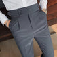 Men's Solid Color Straight Casual Trousers