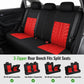 ⏰Car Seat Covers for 5 Seats Universal, Fabric Breathable Car Front & Rear Seat Protectors, Airbag Compatible, Full Protection, Fits Most Cars Trucks Vans SUVs, Red Gray Black Blue Seat Covers