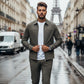 Men’s Casual Solid Color 2-Piece Set – Jacket & Pants