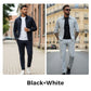 Men’s Casual Solid Color 2-Piece Set – Jacket & Pants