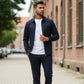 Men’s Casual Solid Color 2-Piece Set – Jacket & Pants