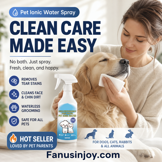 🐶Pet Ionic Water Cleaning Spray – tear stain removal, waterless grooming, mild safe formula, multi-pet compatible. Household pet daily care essential!