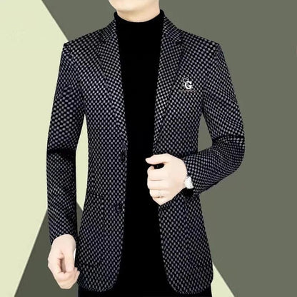 Men's Slim-Fit Casual Suit Jacket