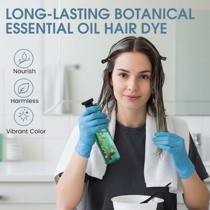 💇‍♀️ 50% OFF NOW! 🎉 Botanical Essential Oil Hair Dye – Long-Lasting, Ammonia-Free & Nourishing Shine 🌿📦