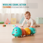 Electric Wiggling Caterpillar Baby Toy with Light