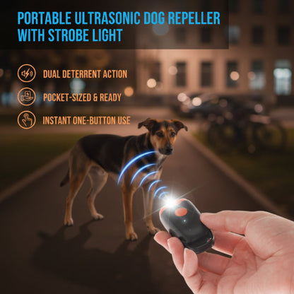 Portable Ultrasonic Dog Repeller with Strobe Light
