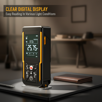 Rechargeable 2-in-1 Laser Rangefinder with 3.5m Tape