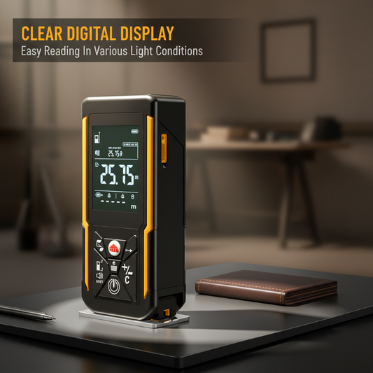 Rechargeable 2-in-1 Laser Rangefinder with 3.5m Tape
