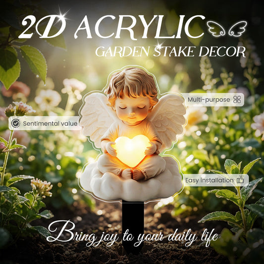 2D Acrylic Garden Stake Decor