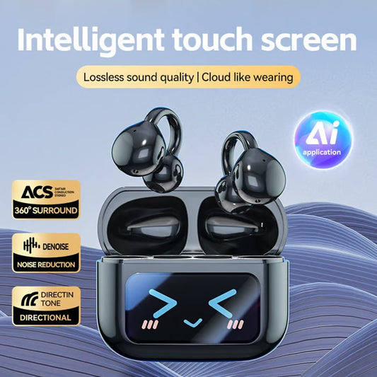 🔥 2026 Bluetooth Clip-On Earbuds – Wireless Freedom, Music on the Go & Stylish Design 🏃