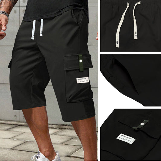 ⏳LAST DAY SALE 50% OFF !!📢Men's Casual Drawstring Capri Cargo Pants