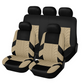 ⏰Car Seat Covers for 5 Seats Universal, Fabric Breathable Car Front & Rear Seat Protectors, Airbag Compatible, Full Protection, Fits Most Cars Trucks Vans SUVs, Red Gray Black Blue Seat Covers