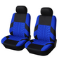 ⏰Car Seat Covers for 5 Seats Universal, Fabric Breathable Car Front & Rear Seat Protectors, Airbag Compatible, Full Protection, Fits Most Cars Trucks Vans SUVs, Red Gray Black Blue Seat Covers