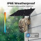 ⚡ 4MP Solar PTZ Camera – 355° pan & tilt, eliminates blind spots. 🌧️