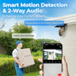 ⚡ 4MP Solar PTZ Camera – 355° pan & tilt, eliminates blind spots. 🌧️