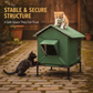 ✨Foldable Raised Outdoor Cat Shelter, Weatherproof Insulated Pet House For Garden & Backyard🐈