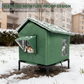 ✨Foldable Raised Outdoor Cat Shelter, Weatherproof Insulated Pet House For Garden & Backyard🐈