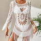 🌊 Bohemian Crochet Beach Cover-Up with Tassels – Breathable, flowy & boho chic – perfect for poolside, sand or summer vacations – adjustable fit 🧶
