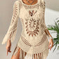 🌊 Bohemian Crochet Beach Cover-Up with Tassels – Breathable, flowy & boho chic – perfect for poolside, sand or summer vacations – adjustable fit 🧶