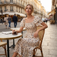 ✨Square Neck Floral Midi Dress – Smocked Bodice, Flowy Tiered Skirt, Romantic 🌸