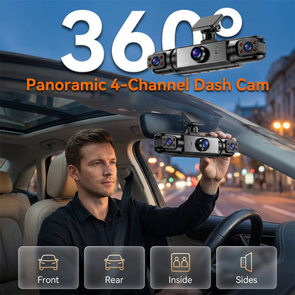 ✨ 360° Eagle Eye Parking Camera – 1080P, 4-Way Display, WiFi 📹