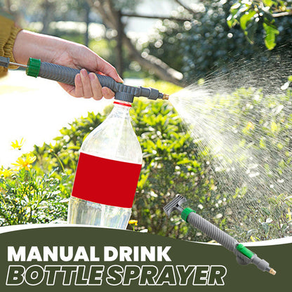 🌿 Manual Drink Bottle Sprayer with Adjustable Nozzle‑Portable DIY Garden Spray Tool, Fits Standard Plastic Bottles for Plant Watering, Fertilizing & Pest Control