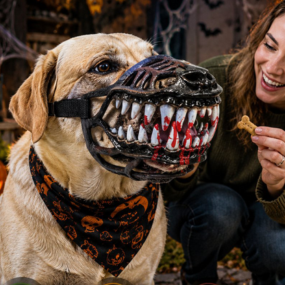 🎃 Halloween Dog Costume Muzzle – Funny Monster Mouth Pet Costume