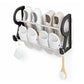 Drill‑Free Wall‑Mounted Shoe Rack‑Vertical Space‑Saver Carbon Steel Shoe Organizer, Anti‑Rust No‑Drill Storage Rack for Entryway Bathroom & Closet