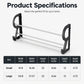 Drill‑Free Wall‑Mounted Shoe Rack‑Vertical Space‑Saver Carbon Steel Shoe Organizer, Anti‑Rust No‑Drill Storage Rack for Entryway Bathroom & Closet