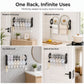 Drill‑Free Wall‑Mounted Shoe Rack‑Vertical Space‑Saver Carbon Steel Shoe Organizer, Anti‑Rust No‑Drill Storage Rack for Entryway Bathroom & Closet
