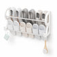 Drill‑Free Wall‑Mounted Shoe Rack‑Vertical Space‑Saver Carbon Steel Shoe Organizer, Anti‑Rust No‑Drill Storage Rack for Entryway Bathroom & Closet