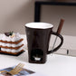 Ceramic Chocolate and Cheese Fondue Melter Mug with Fork