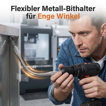 Flexible Bohrer- & Schraubendreher-Verlängerungswelle aus Metall