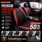 🔥Over 50,000 Sold 🚗 9-Piece Quilted Faux Leather Seat Covers – Car Interior Accessory ⏰